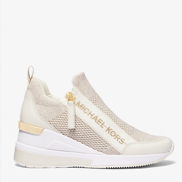 Women’s Michael Kors Willis Metallic Stretch Knit Trainer size 10 - Picture 5 of 12